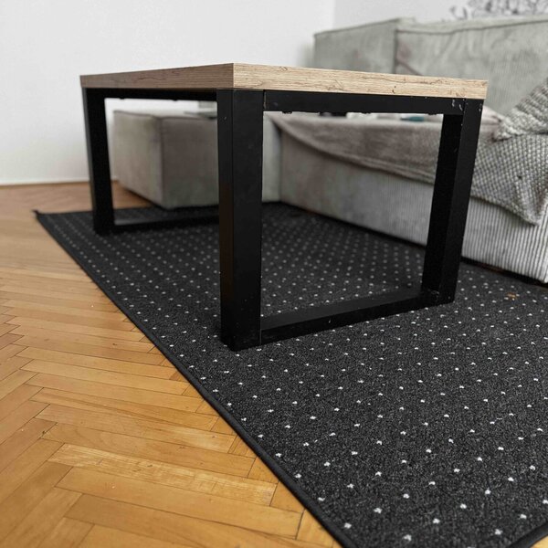 Condor Carpets , Kusový koberec Udinese antracit, 57x120, šedá, chodba / predsieň