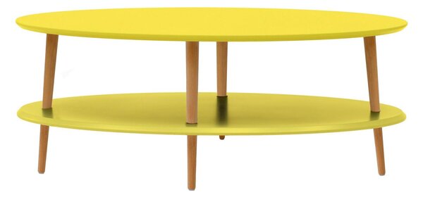 RAGABA Ovo konferenčný stôl s nízkou policou FARBA: žltá