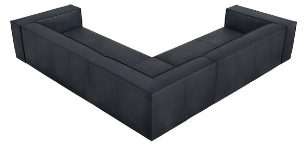 Tmavomodrá kožená rohová pohovka (variabilná) Madame – Windsor & Co Sofas