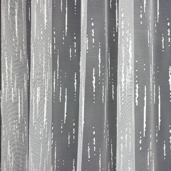 Ervi žakárová záclona biela s riasiacou páskou 7002 - 250x200 cm