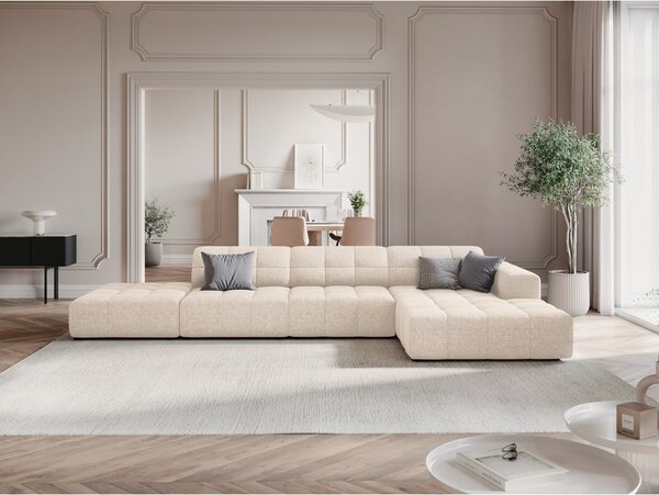 Krémová rohová pohovka (pravý roh) Chicago – Cosmopolitan Design