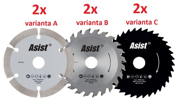 Segmentový diamantový kotúč k modelu AE5KR55DN-BMC, 2 ks ASIST AE5A020