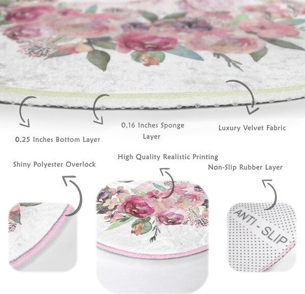 Ružový detský koberec ø 120 cm Comfort – Mila Home