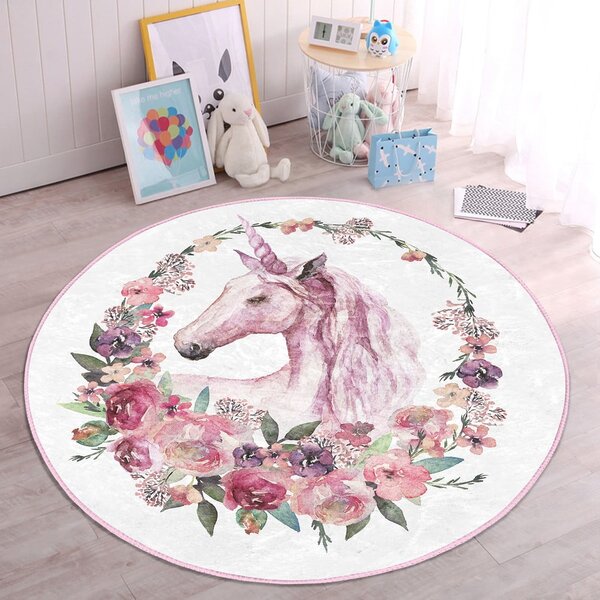Ružový detský koberec ø 120 cm Comfort – Mila Home