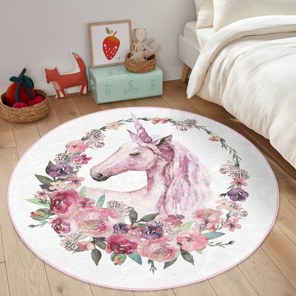 Ružový detský koberec ø 120 cm Comfort – Mila Home