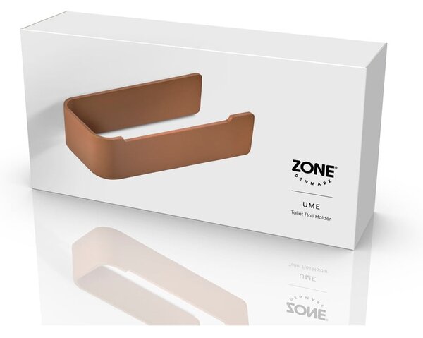 Nástenný kovový držiak na toaletný papier v terakotovej farbe Ume – Zone