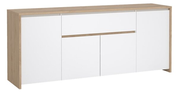 Biela/v prírodnej farbe komoda v dekore duba 197x84x48 cm Next – Tvilum