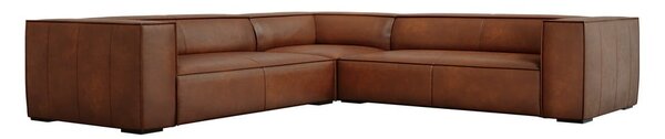 Koňakovohnedá kožená rohová pohovka (variabilná) Madame - Windsor & Co Sofas