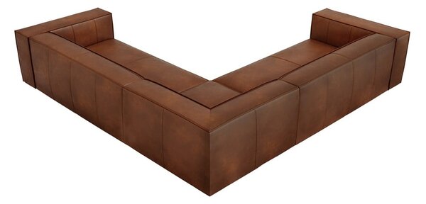 Koňakovohnedá kožená rohová pohovka (variabilná) Madame - Windsor & Co Sofas