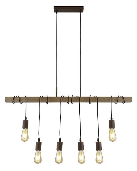 Searchlight 4876-6BR Barn závesné svietidlo E27 6 x 60W