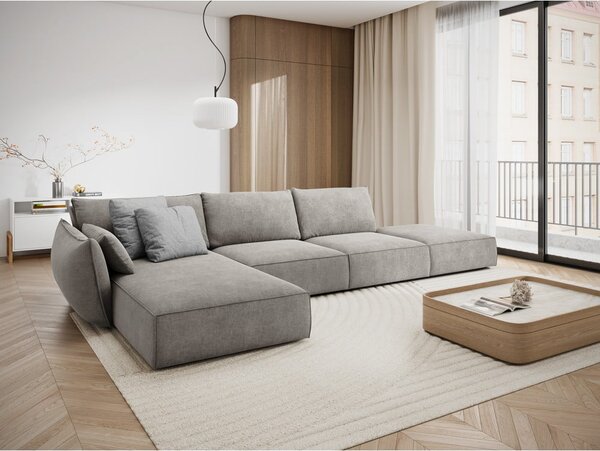 Svetlosivá rohová pohovka (ľavý roh) Vanda - Mazzini Sofas