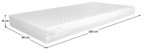 KONDELA Matrac, penový, 16 cm, 80x200 cm, MONTINY NEW