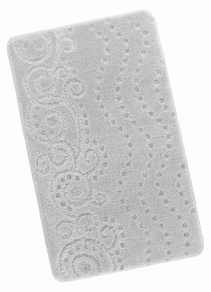 Kvalitex Kúpeľňová predložka 60x100cm ornament svetlo sivý