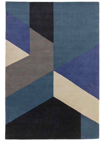 ASIATIC LONDON Reef RF13 Big Geo Blue Wool - koberec