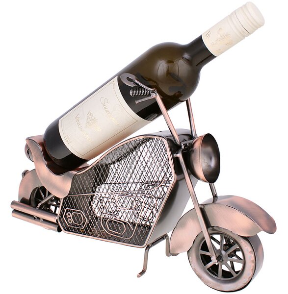 Stojan na víno Kovový model Motorky 38cm (Praktický darček pre motorkára)