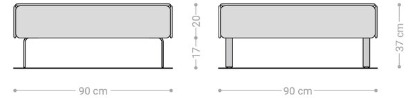 DELIFE Konferenčný stolík Shavani 90x90 cm akácia prírodná 2 dvierka podstava v tvare L kov čierna