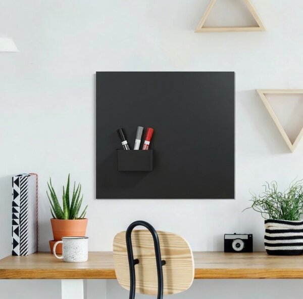 Bezrámová KRIEDOVÁ magnetická tabuľa ČIERNA 60x40 cm
