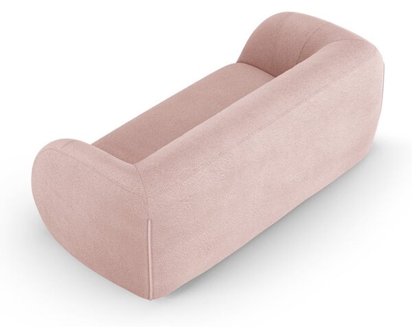 Svetloružová pohovka z textílie buklé 210 cm Essen – Cosmopolitan Design