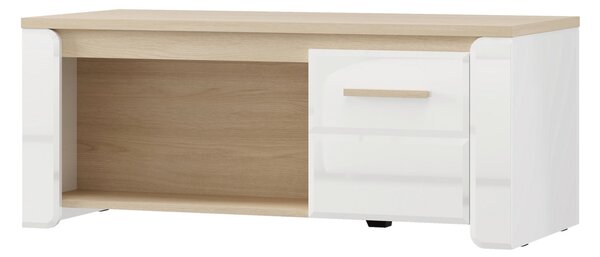KONFERENČNÝ STOLÍK, biela, dub bianco, kompozitné drevo, 120/49,5/56,5 cm Carryhome - Stolíky do obývačky