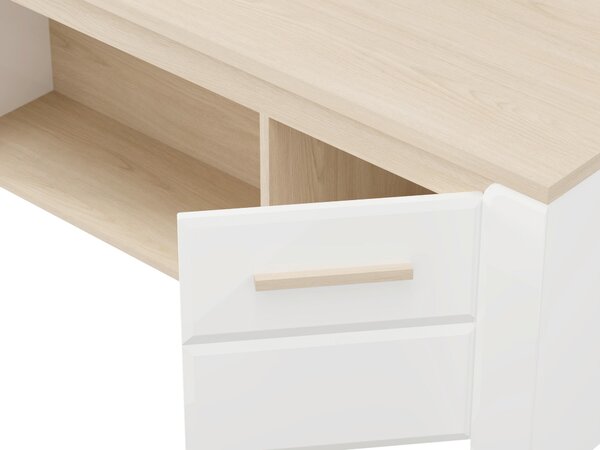 KONFERENČNÝ STOLÍK, biela, dub bianco, kompozitné drevo, 120/49,5/56,5 cm Carryhome - Stolíky do obývačky