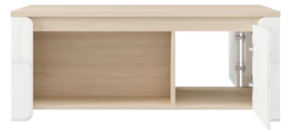 KONFERENČNÝ STOLÍK, biela, dub bianco, kompozitné drevo, 120/49,5/56,5 cm Carryhome - Stolíky do obývačky