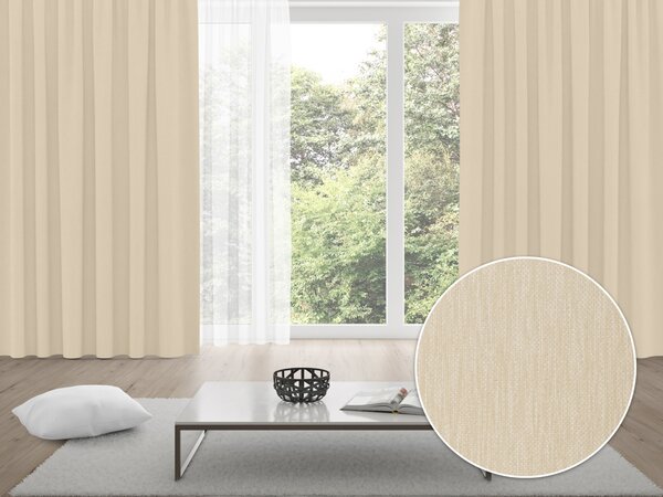 Biante 100% zatemňovací záves Blackout BKM-304 Krémový melír - šírka 140 cm 140x150 cm