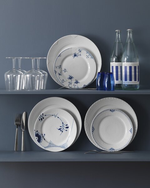 Porcelánový hlboký tanier Blue Fluted Mega Ø 21 cm