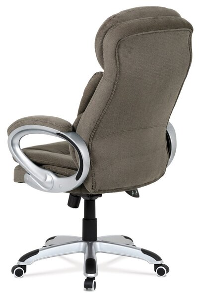 Autronic Pohodlná KANCELÁRSKA STOLIČKA - hnedostrieborná - 67 x 115-124 x 74 cm