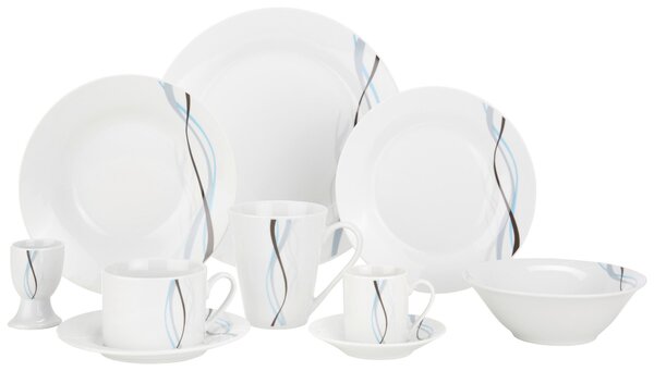 KOMBINOVANÝ SERVIS 62-dielne, porcelán keramika Boxxx - Jedálenské sety