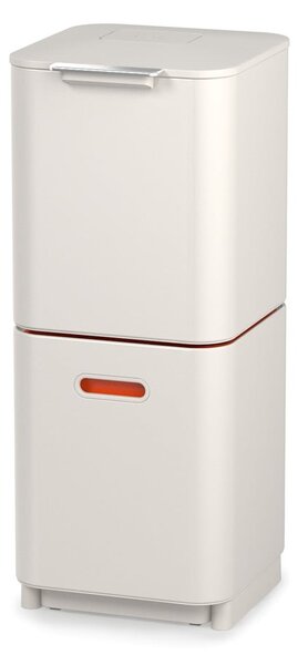 Krémovobiely kôš na triedený odpad Joseph Joseph Totem Compact, 40 l