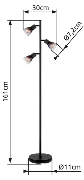 Globo 54312-3S stojacia lampa SATELLA E14