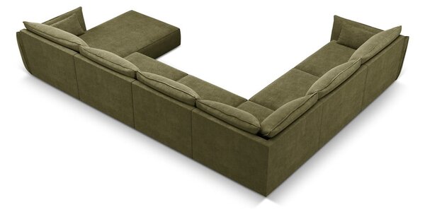 Zelená rohová pohovka (ľavý roh) Vanda - Mazzini Sofas
