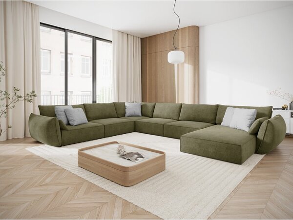 Zelená rohová pohovka (ľavý roh) Vanda - Mazzini Sofas