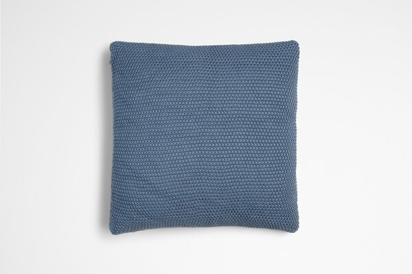 Dizajnový dekoračný vankúšik Nordic Knit by Marc O´Polo, 50x50 cm, Smoke blue