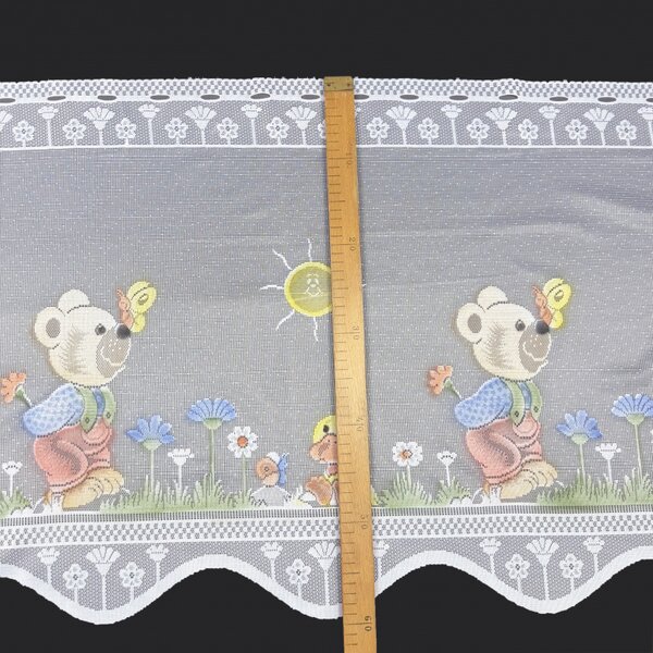 Vitrážová žakárová záclona 4349, výška 50 cm, metráž