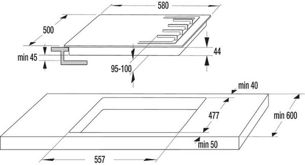 Mora VDP 645 GB3 čierna + kupóny na daľší nákup - Plynová varná doska