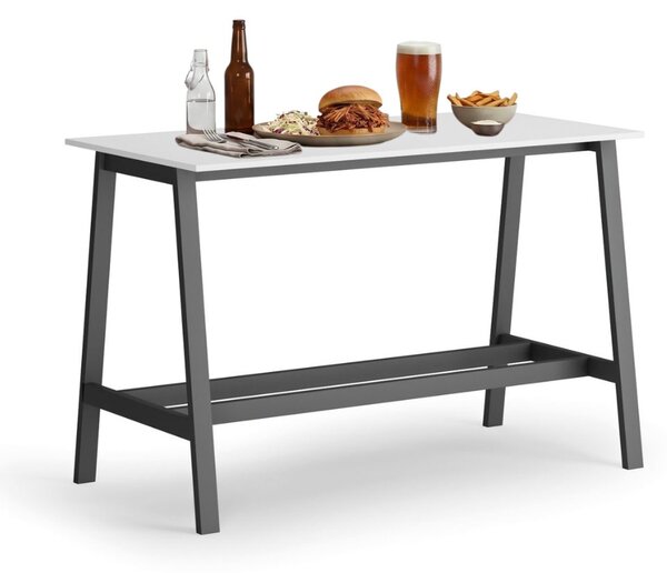 Vysoký barový stôl, 1600 x 800 mm, biela