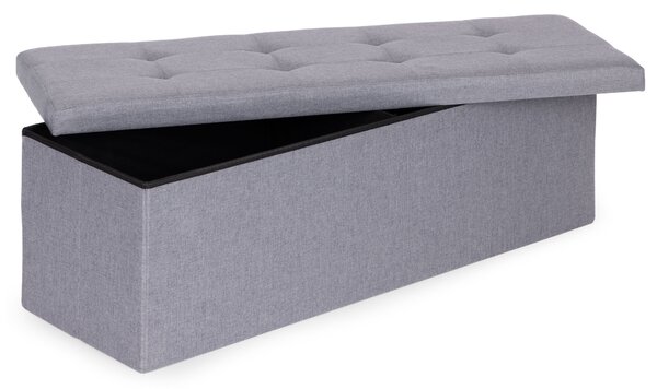 ModernHome Prešívaný úložný box 111x38 cm - svetlo sivá ModernHome