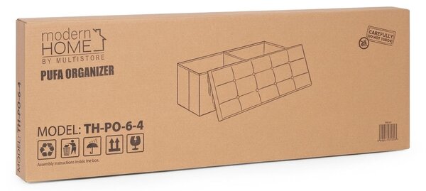 ModernHome Prešívaný úložný box 111x38 cm - svetlo sivá ModernHome