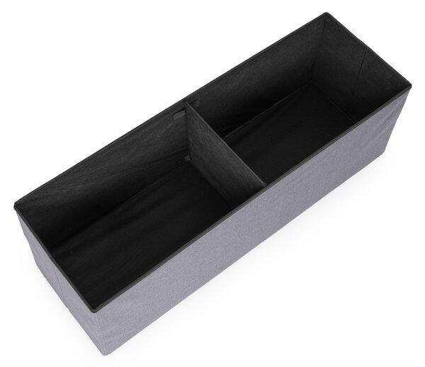 ModernHome Prešívaný úložný box 111x38 cm - svetlo sivá ModernHome