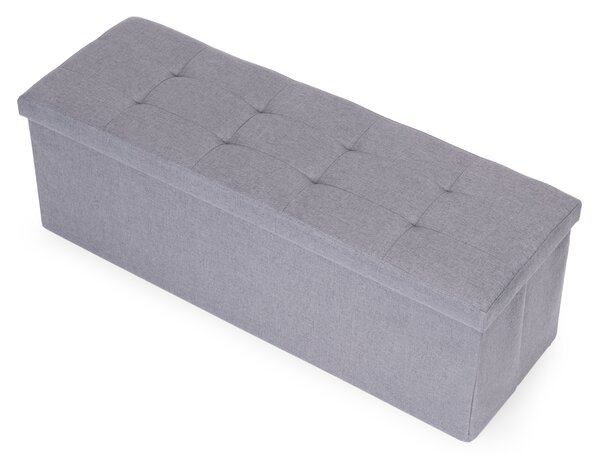 ModernHome Prešívaný úložný box 111x38 cm - svetlo sivá ModernHome