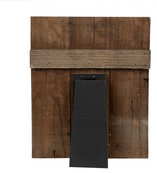 Hnedý antik drevený fotorámik s klipom Clipp - 25*3*32 cm / 13*18cm - Clayre & Eef