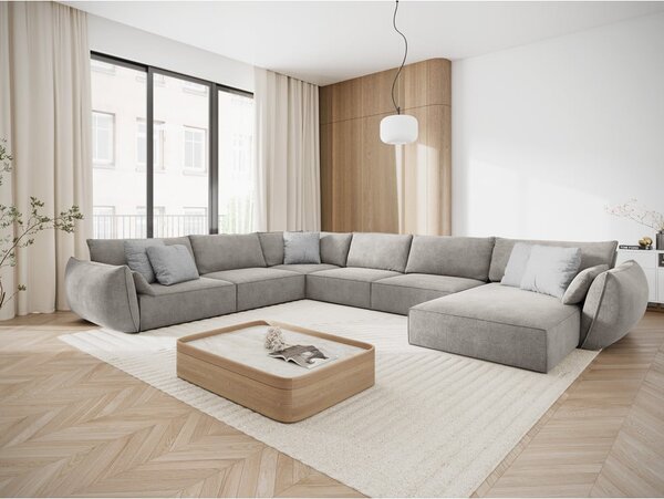 Svetlosivá rohová pohovka (ľavý roh) Vanda - Mazzini Sofas