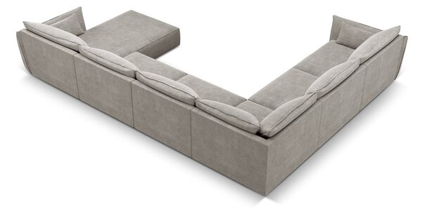 Svetlosivá rohová pohovka (ľavý roh) Vanda - Mazzini Sofas