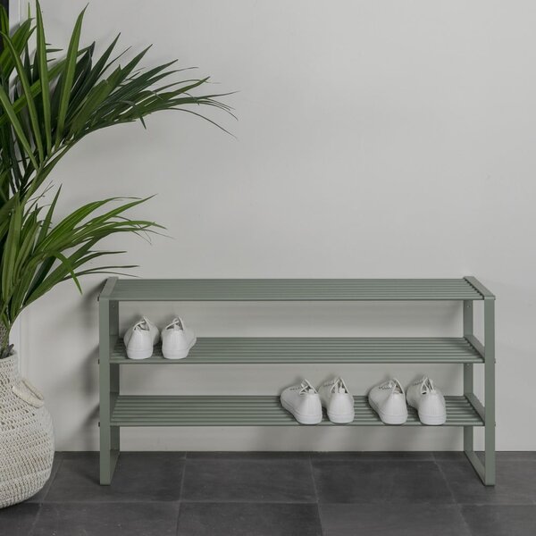 Sivozelená kovová skrinka na topánky 100x48,5x29 cm Rex – Spinder Design