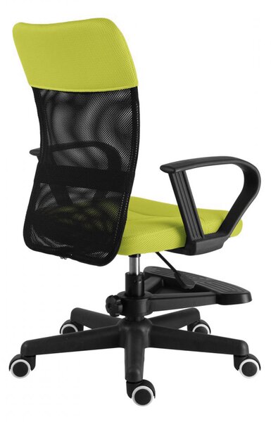 Detská stolička Neoseat MONKEY s podnožou — látka, čierna / svetlo zelená