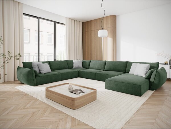 Tmavozelená rohová pohovka (ľavý roh) Vanda - Mazzini Sofas