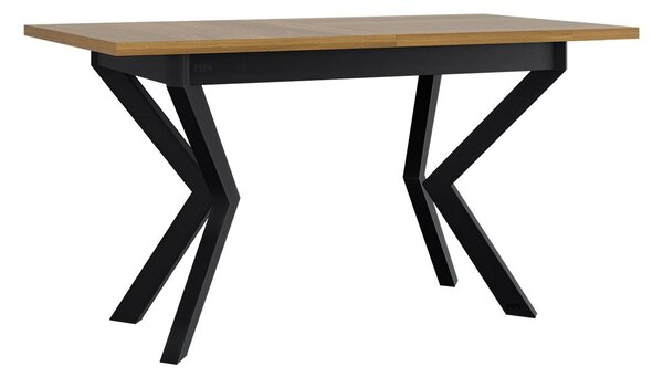 Mirjan24 Jedálenský stôl Elarno 80 x 140/180 IV, Morenie: dub artisan L, Farby nožičiek: čierne kovové 5903211275876