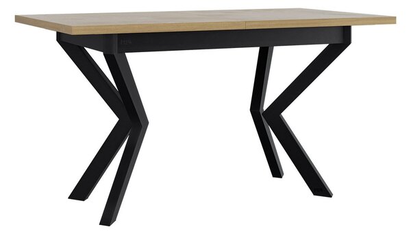 Mirjan24 Jedálenský stôl Elarno 80 x 140/180 IV, Morenie: dub artisan L, Farby nožičiek: čierne kovové 5903211275876