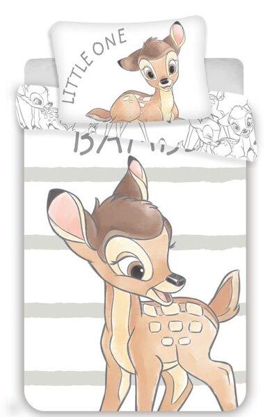 JERRY FABRICS Obliečky do postieľky Bambi stripe baby Bavlna, 100/135, 40/60 cm